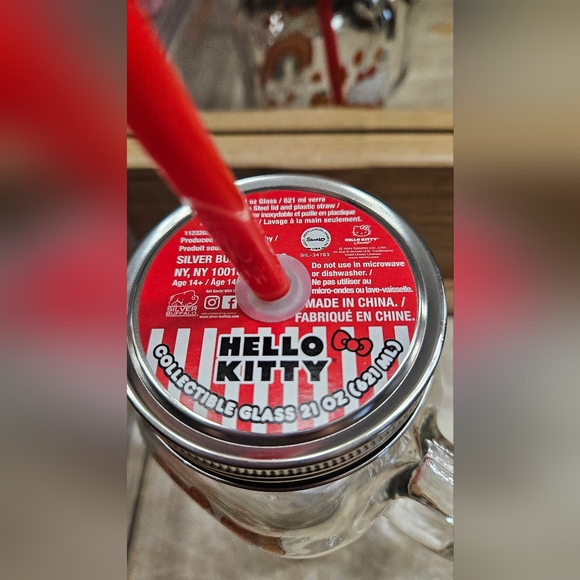 Hello Kitty Gall Glass Mug 18oz NWT - Picture 3 of 6